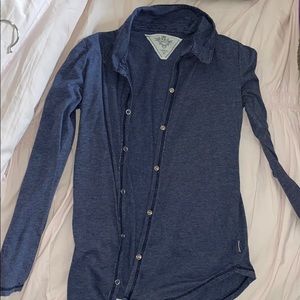 Girls long sleeve button down soft shirt